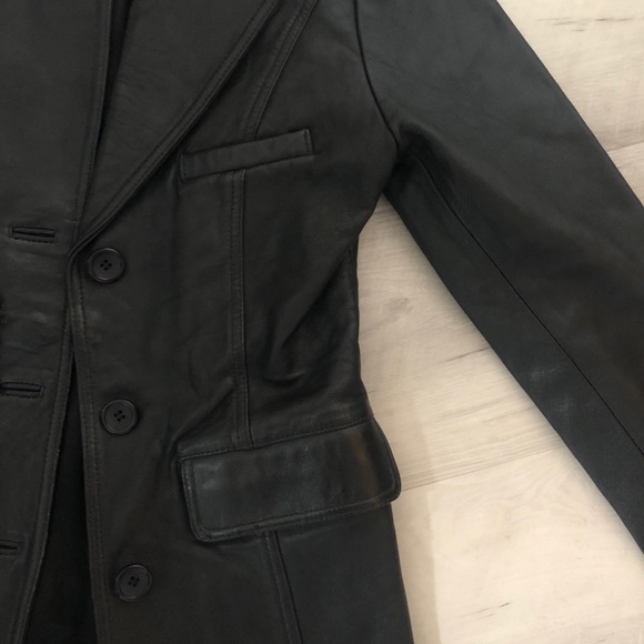 Vintage Serge Pariente Leather Blazer - Picture 2 of 9